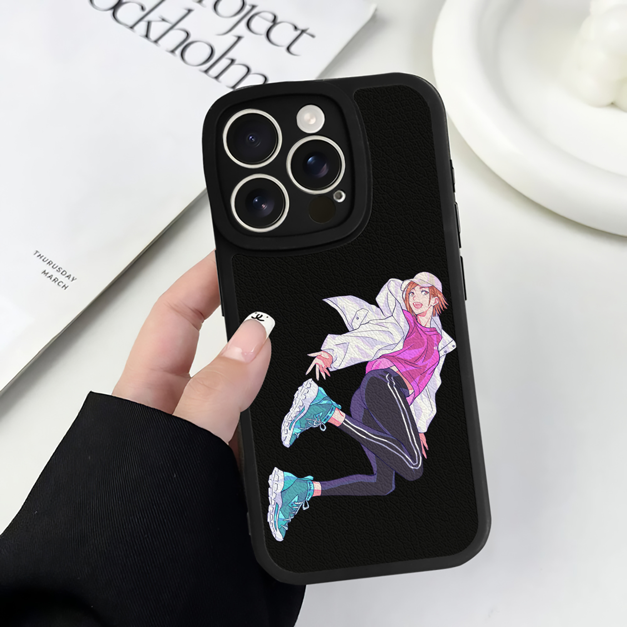 （画像用） 呪術廻戦 Jujutsu Kaisen 【iPhone 16シリーズ対応】シリコンスマホケース（レザー調） 材質：シリコン